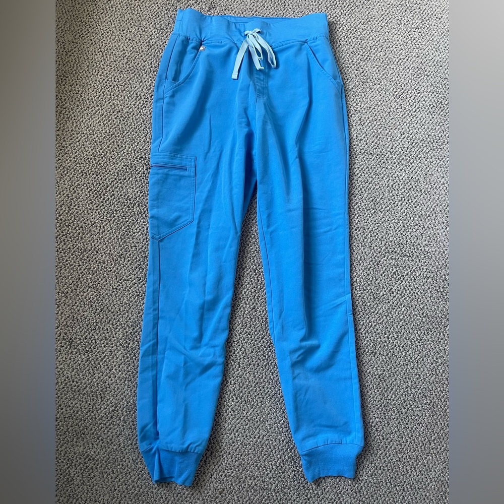 Capri Blue Figs Scrub Pants